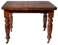 A Victorian mahogany extending dining table,