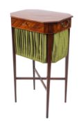 An early 19th Century mahogany and inlaid octagonal work table,