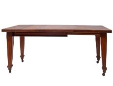 An Edwardian mahogany and satinwood banded extending dining table, early 20th century,