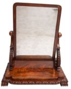A Victorian mahogany dressing table mirror,