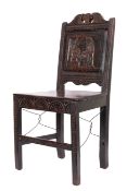 An oak side chair,