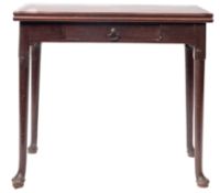 A George II mahogany tea table,