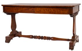 A Regency or George IV mahogany sofa or library table,