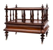 A Victorian walnut Canterbury,