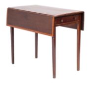 A George IV mahogany and inlaid Pembroke table;