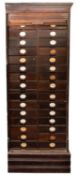 A North American mahogany filing chest, Amberg's Patent, Chicago,