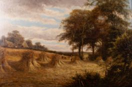 Peter Leslie (British, b. 1877) Harvesting Oil on canvas 59.