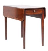 A George III mahogany and rosewood banded Pembroke table,
