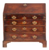 A George II mahogany bureau;