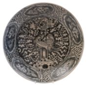 A Swatow porcelain dish from the 'Bin Thuan wreck, of circular form,