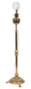 A Victorian brass telescopic standard oil lamp,
