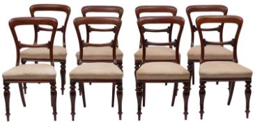 A set of eight George IV / early Victorian mahogany dining chairs;