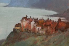 Bob Armstrong (British, 20th Century) Robin's Hood Bay Pastel 20 x 29.
