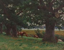 G Hering (British, 20th Century) View across the Solent Oil on canvas 35 x 44.