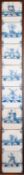 A group of eight Dutch delft tiles,