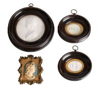 A group of three Italian plaster cameos,