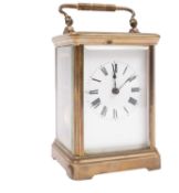 Couaillet Frères a Victorian carriage clock the eight-day duration movement having a cylinder