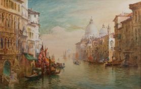 John Shapland (British, 1865-1929) The Grand Canal with Santa Maria Della Salute Watercolour 60.