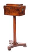 A late George IV mahogany teapoy,