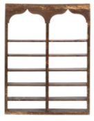 A painted pine glass rack,