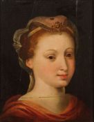 WITHDRAWN School of Fontainebleau (second half of the 16th century) Portrait of a young woman,