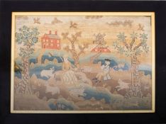 An early 18th century needlework picture;