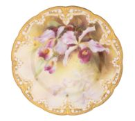 A Royal Worcester porcelain cabinet plate,
