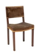 A George VI limed oak Coronation chair, by W.