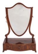 A George III mahogany dressing table mirror,