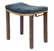 A George VI limed oak Coronation stool, by B.