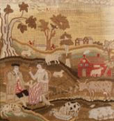 An early 18th century needlework sampler by Mary Lankester;