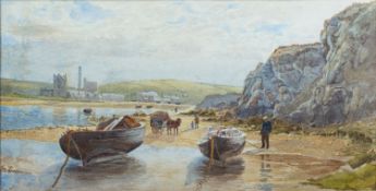 Martha Tremewan (British, 1853-1937) The Mooring Place, Perranporth,