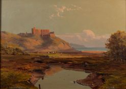 Charles Brook Branwhite (British, 1817 - 1880) PENNARD CASTLE , Gower, South Wales Oil on panel 24.