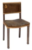 A George VI limed oak Coronation chair, by B.
