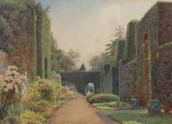 WITHDRAWN Ernest Arthur Rowe (British,1863-1922) Yew Hedges, St Annes,