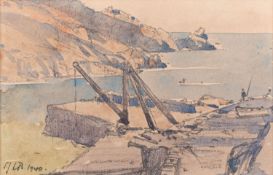 * Lamorna Birch (British, 1869-1955) Lamorna Cove Watercolour 8.5 x 13.
