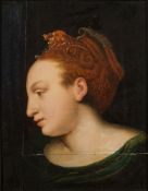 WITHDRAWN School of Fontainebleau (second half of the 16th century) Portrait of a young woman,