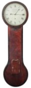 Richmond, York a large Georgian tear-shaped mahogany wall clock the eight-day duration,