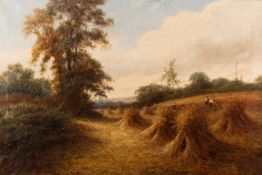 Peter Leslie (British, b. 1877) Harvesting Oil on canvas 59.