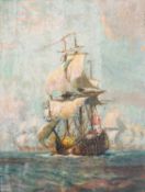 Gregory Robinson (British, fl. 1907-1934) HMS Coronation Oil on panel 33.
