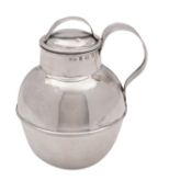 A Victorian silver Gurnsey cream can and cover, William Griffiths & Sons Birmingham 1900, 160grams.