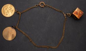 A Victorian half sovereign coin, dated 1901, diameter ca.