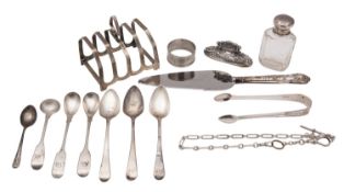 A George V silver five bar toast rack, James Deakin and Son, Sheffield 1933,