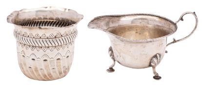 A George VI silver cream jug, Jay, Richard Attenborough Co Ltd, Chester 1919,