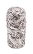 An Edward VII silver scent bottle case, maker William Comyns & Sons, London 1905,