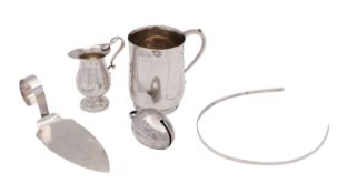 A George VI silver christening mug, Josiah Williams & Co, London 1939, of baluster form,