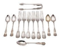 A pair of Victorian sugar tongs, William Hannay (Paisley), Glasgow 1855,