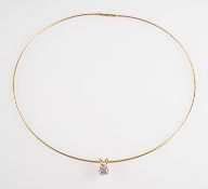 A diamond pendant, the brilliant cut diamond, estimated to weigh 0.