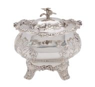 A Victorian silver tea caddy, maker John Angell II & George Angell, London 1840,