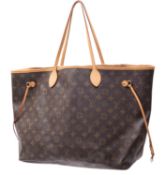 WITHDRAWN LOT Louis Vuitton. A Neverfull MM monogrammed handbag, together with a dust bag.